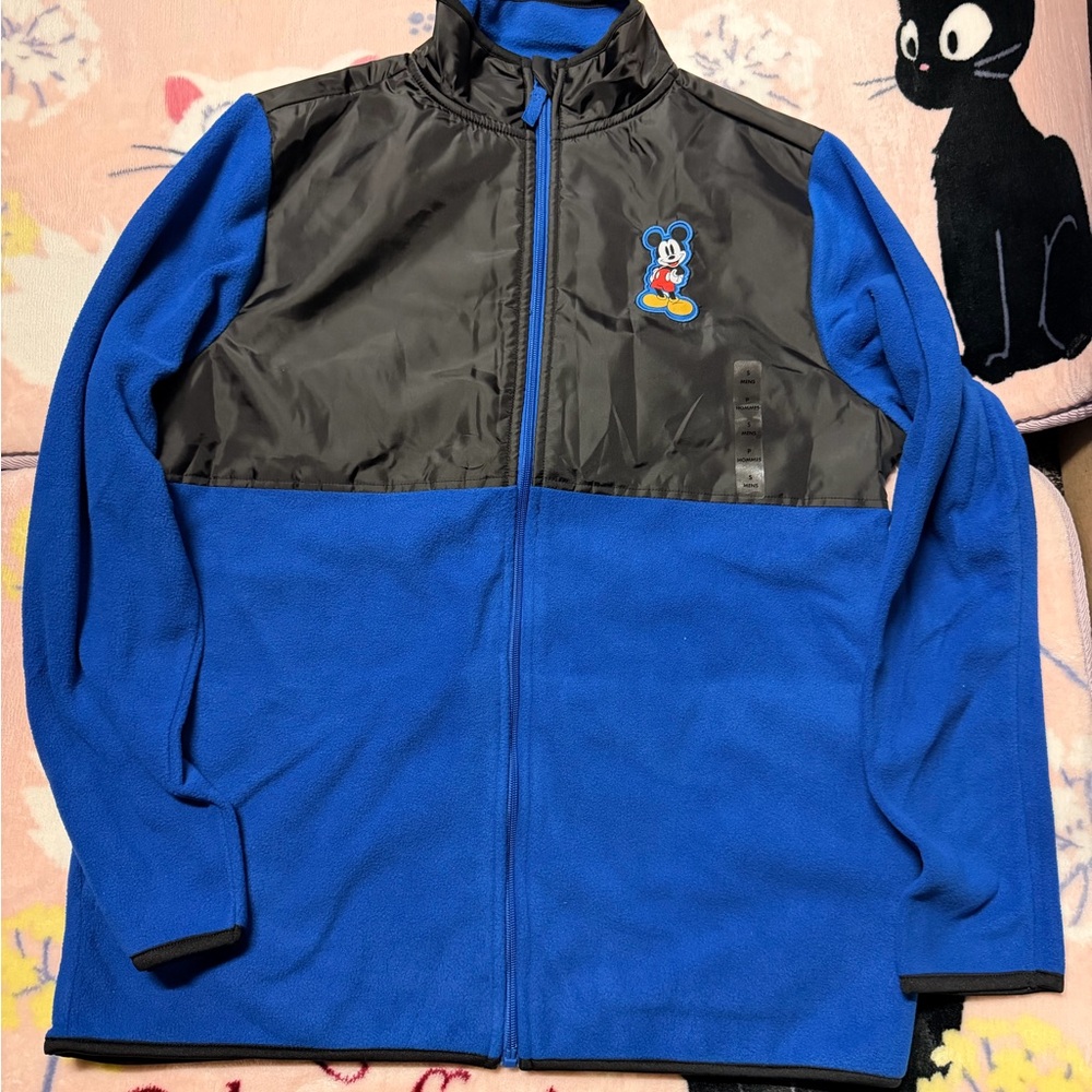 Disney Mickey Mouse zip up Fleece jacket men’s size S